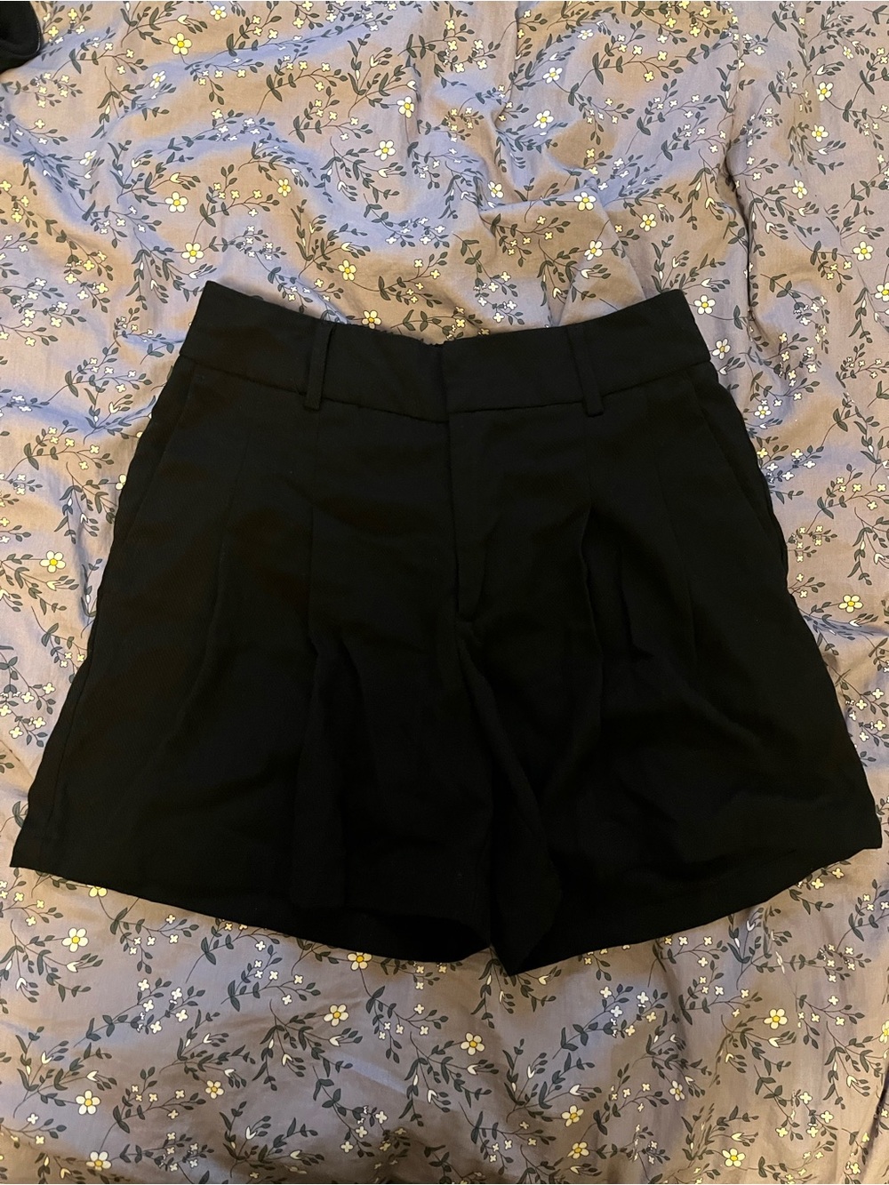 Urban Outfitters Black High-Rise Tailored Bermuda Shorts